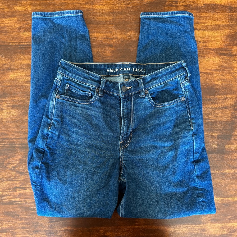 American Eagle Mom Jean Blue Women’s 8 Long